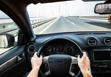 Driver Point of View Inside a Car in Canton, GA