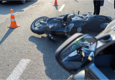 Aftermath of a motorcycle accident