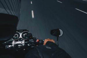 Driver POV of a Motorcycle Driving on the Highway