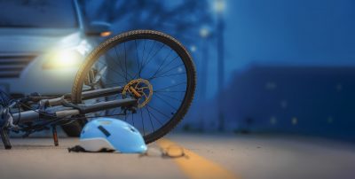 Bicycle accident at night