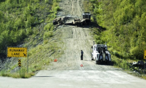 unsecured cargo on a semi trailer