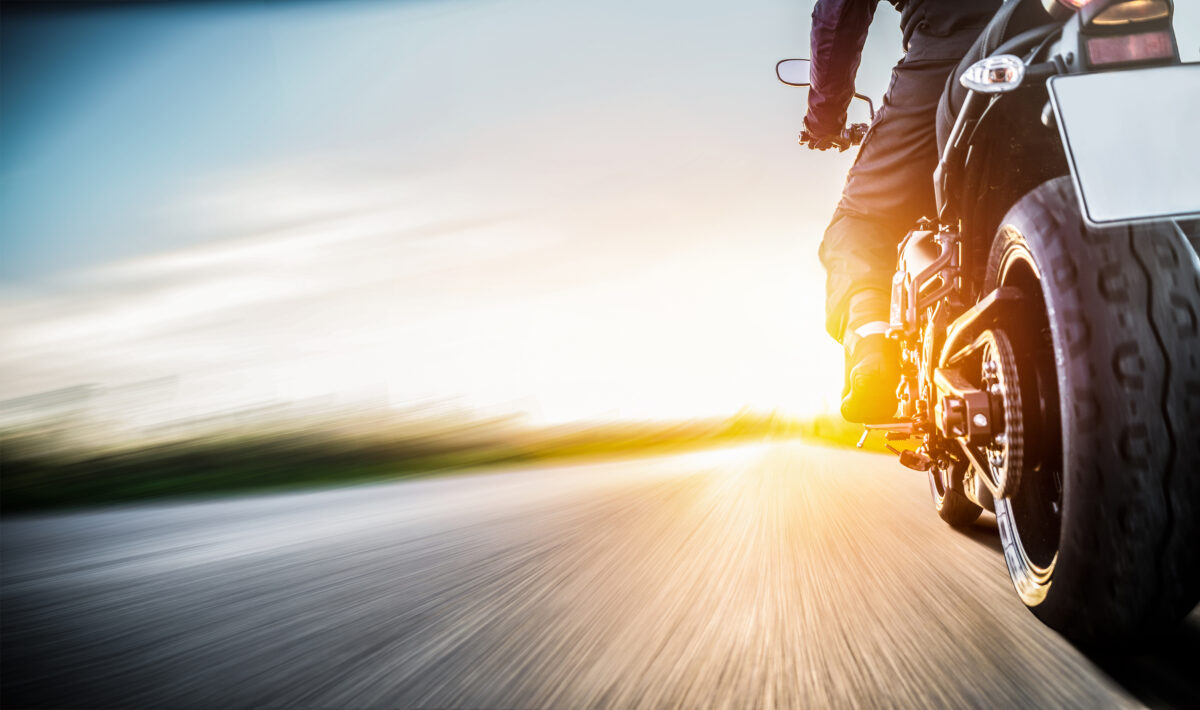 Motorcycle driving on Georgia Highway