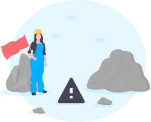 construction, unsafe area graphic