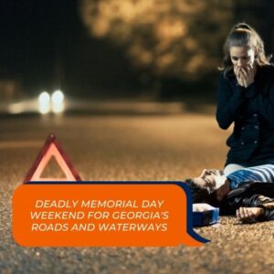 Man lying on the street after car accident