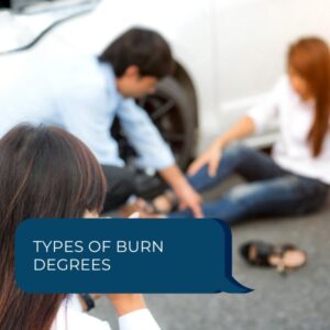 burn injury after a car accident