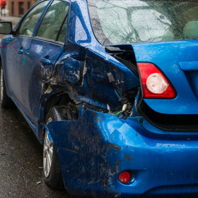 car hit on the back | hit-and-run car accident